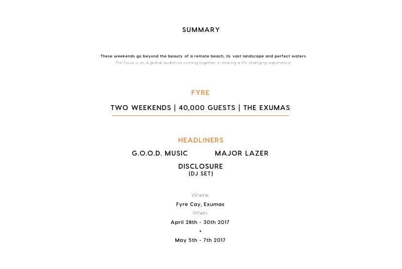 fyre festival pitch deck 40,000