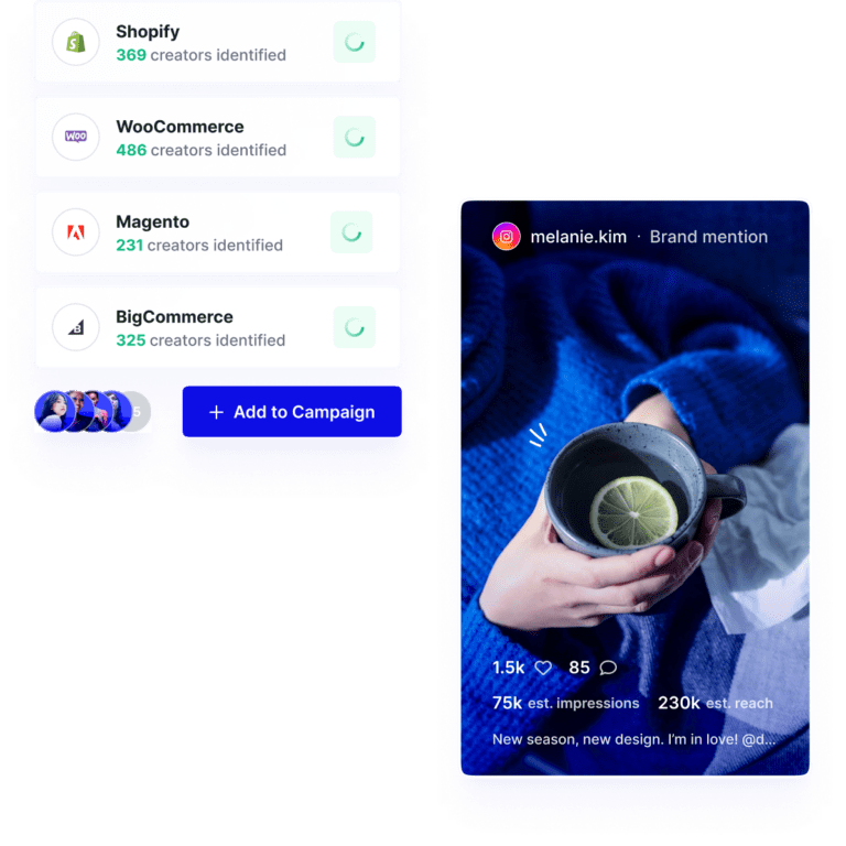 Live Capture matching a customer's social post to a creator profile