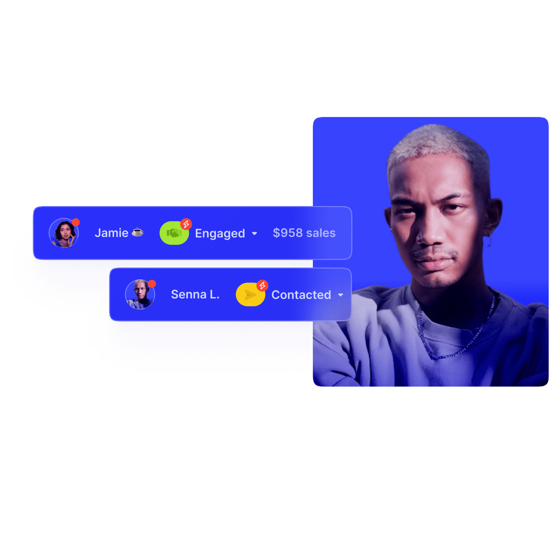 CRM der Upfluence , über ein Erstellerprofil