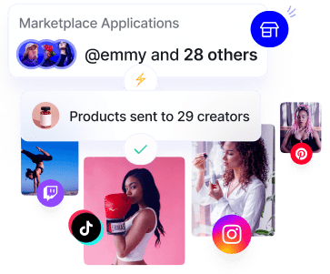 upfluence marketplace illustration, from sourcing to campaign