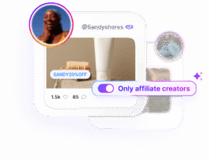 Affiliate-aligned creators highlighted in search results