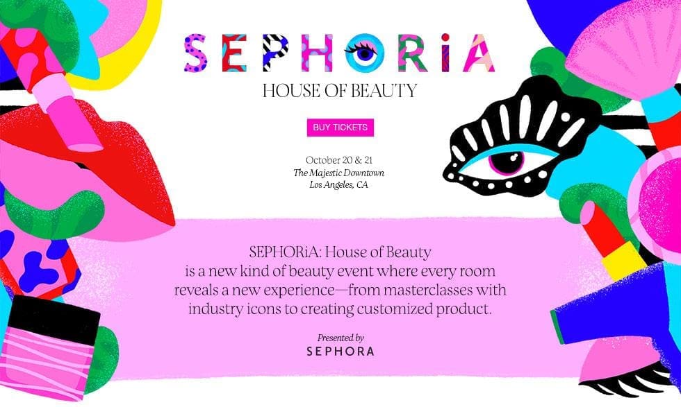 a brand event sephoria to advertise a line-up of influencers