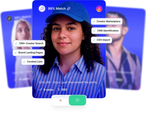 Upfluence Search illustration: 3 perfect creator profiles